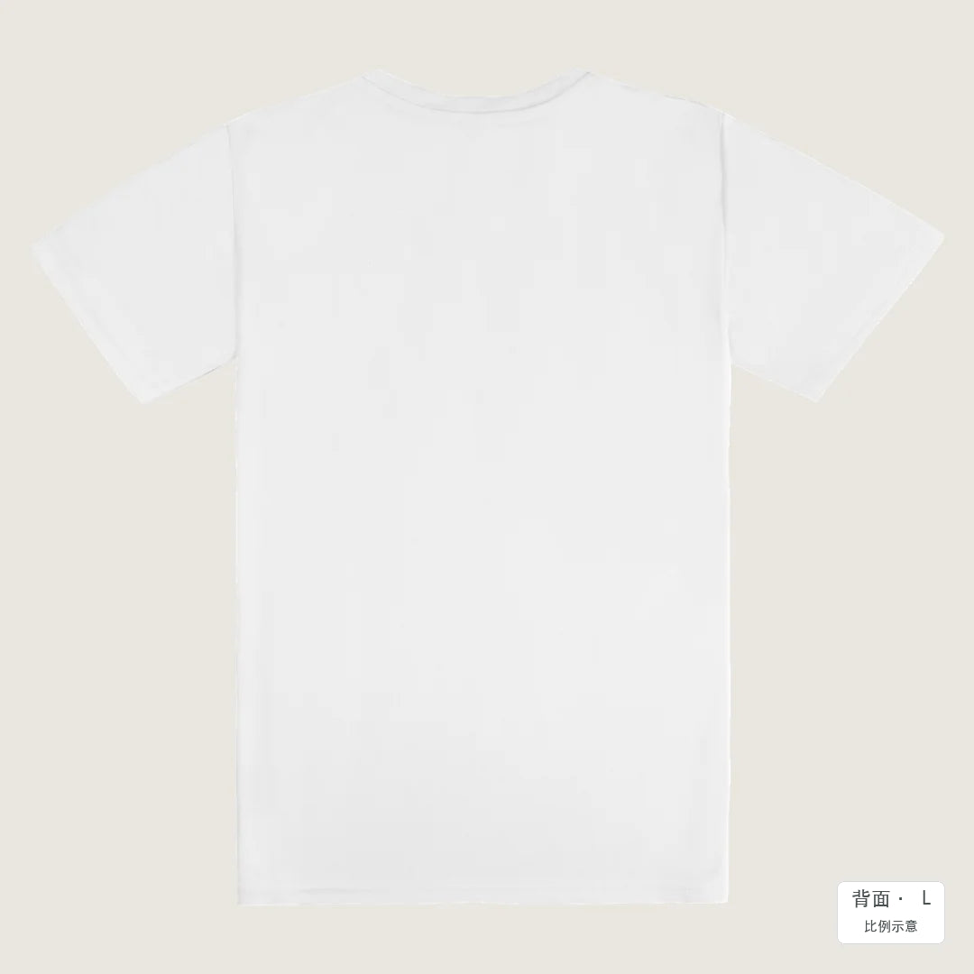 諧音小人日常｜沒事找茶｜機能排汗T恤 白色 背面