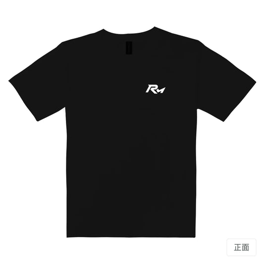RickyMartini × RickyMartini 設計｜RM｜重磅落肩T恤 質感黑 正面