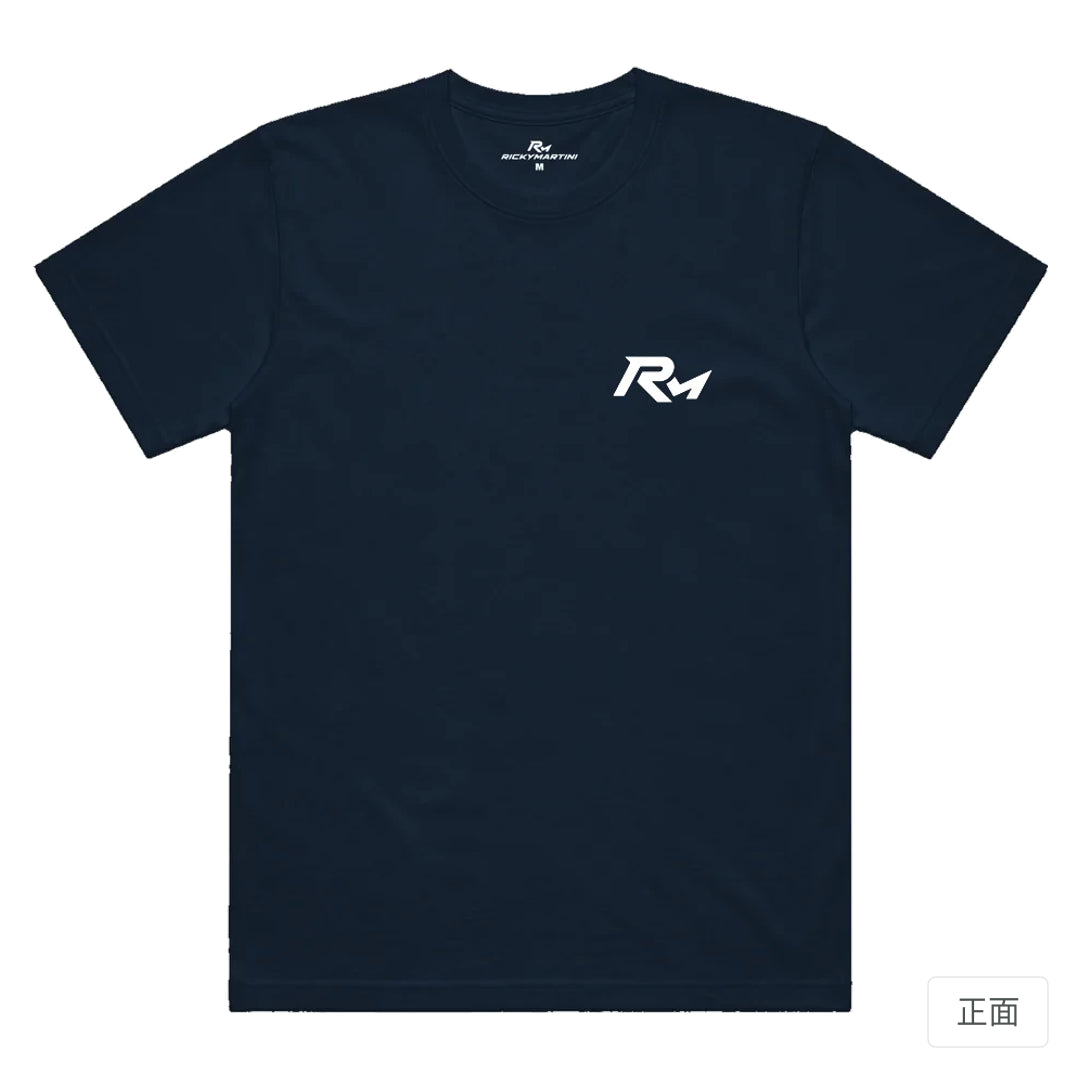RickyMartini × RickyMartini 設計｜RM｜機能排汗T恤 藏青色 正面