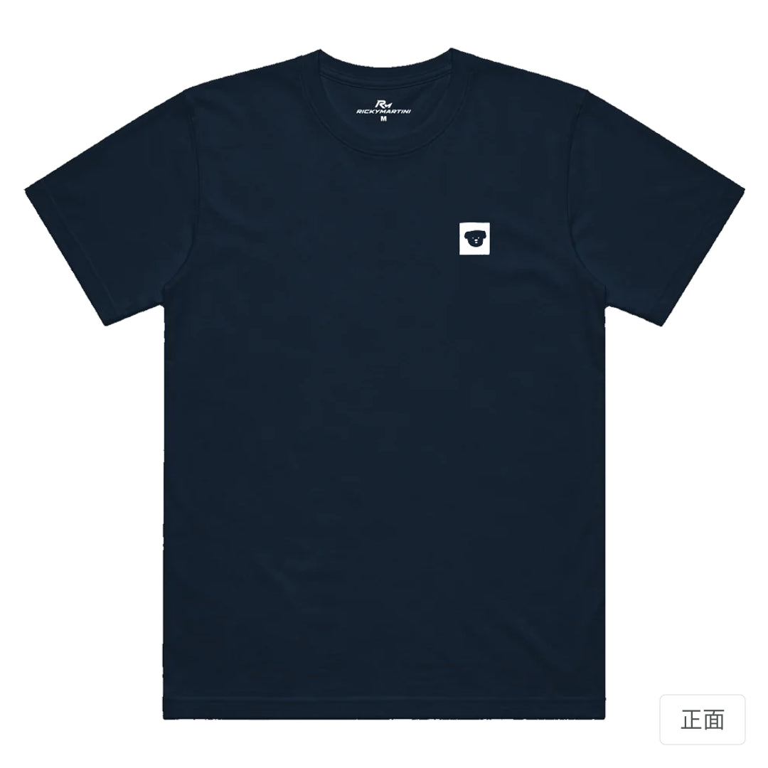 RickyMartini × 嗚滴的奴才｜愛狗那派｜機能排汗T恤 藏青色 正面