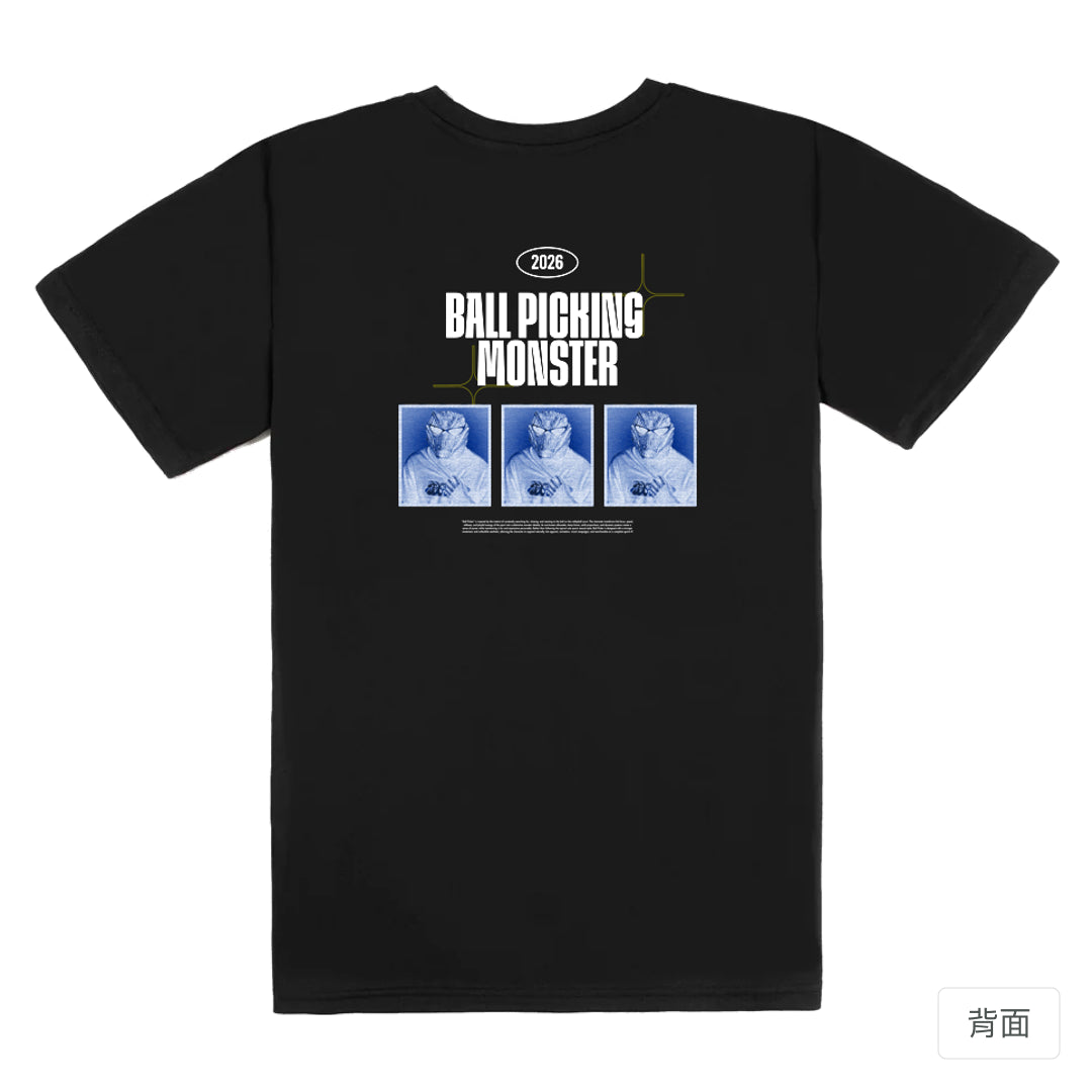 RickyMartini × 懶懶骨頭｜挑球怪字體設計｜機能排汗T恤 黑色 背面