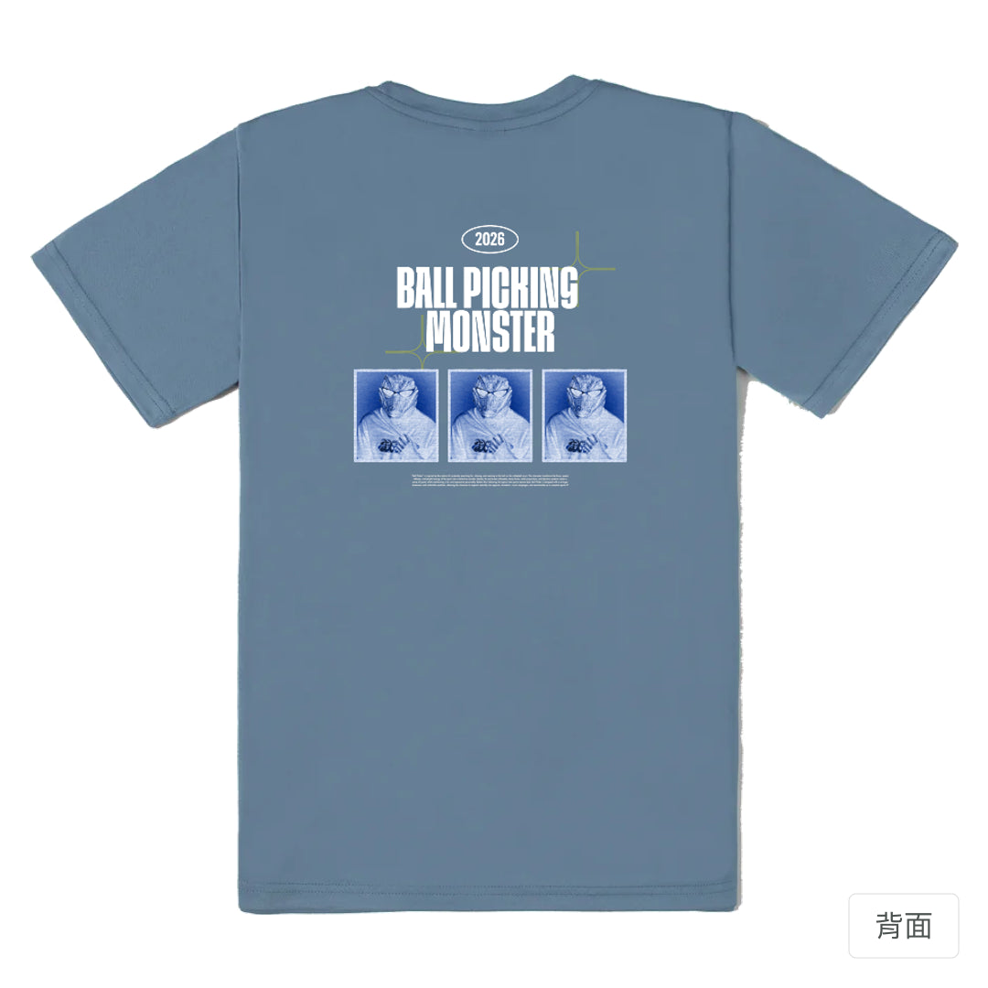RickyMartini × 懶懶骨頭｜挑球怪字體設計｜機能排汗T恤 星空灰 背面