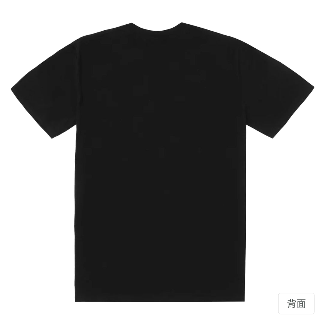 RickyMartini × RickyMartini…｜諧教 001｜抬鐘人（深色衣款）｜180g 精梳棉圓筒T恤 黑色 背面