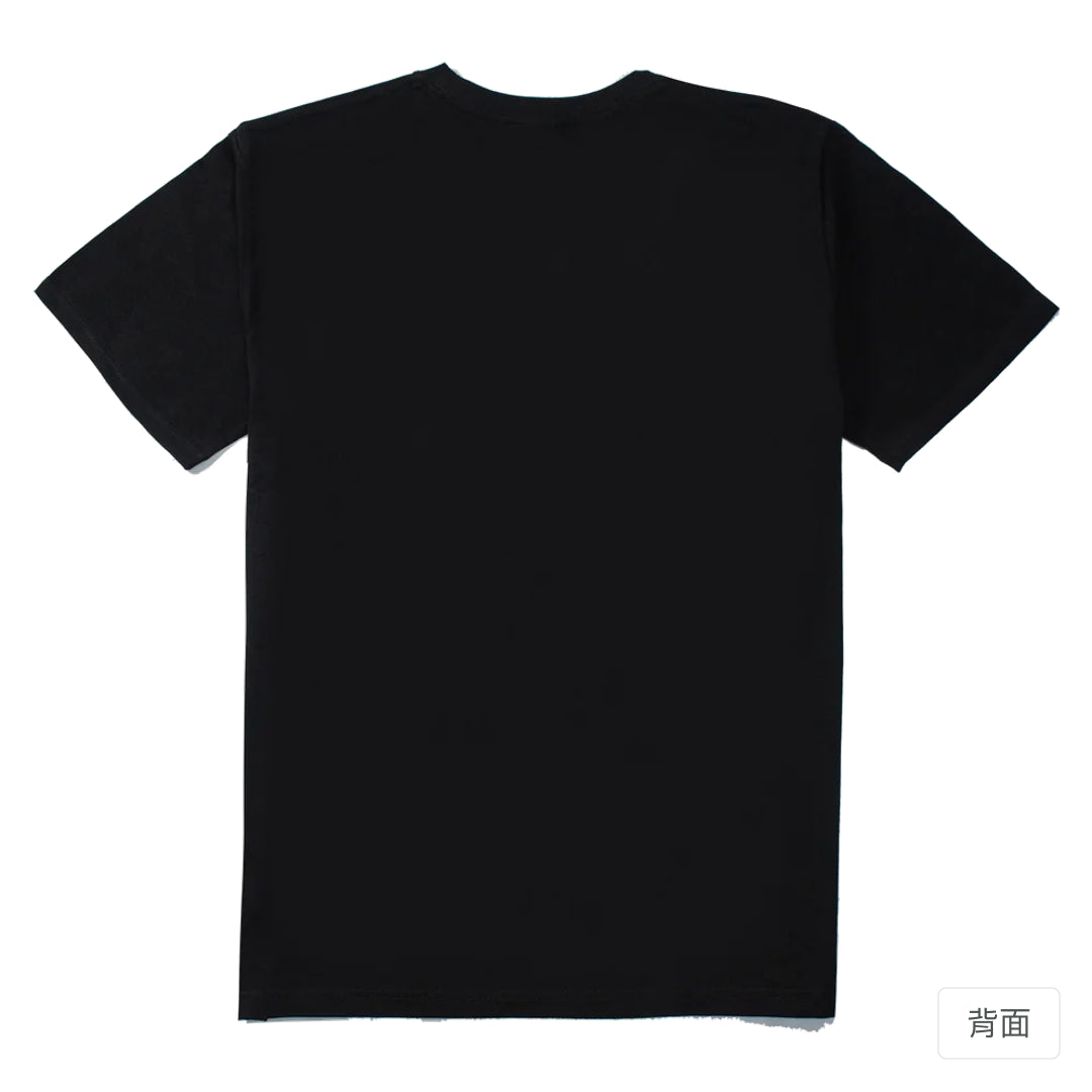 RickyMartini × RickyMartini 官方設計｜諧教 001｜抬鐘人（深色衣款）｜210g 精梳棉T恤 黑色 背面