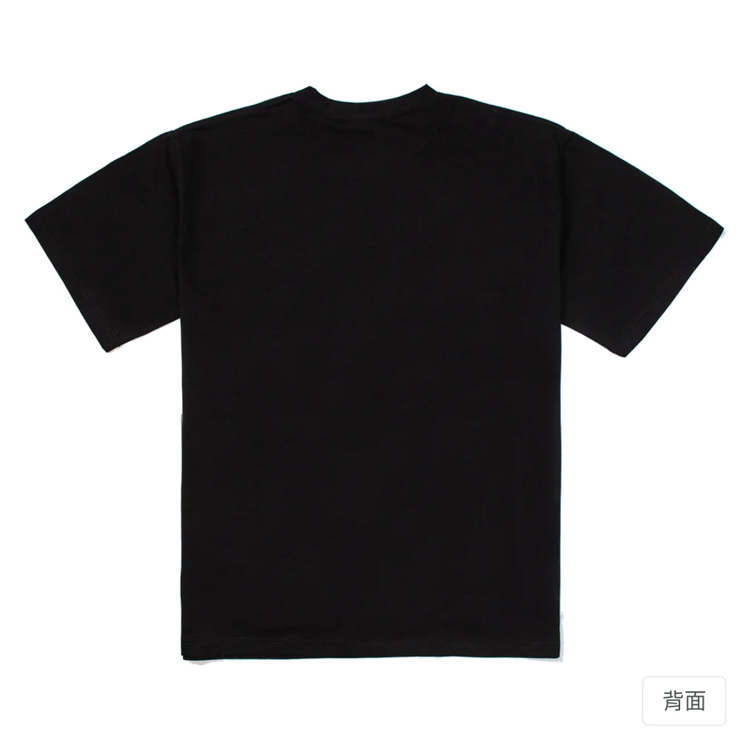 RickyMartini × RickyMartini…｜諧教 001｜抬鐘人（深色衣款）｜240g 重磅落肩T恤 黑色 背面