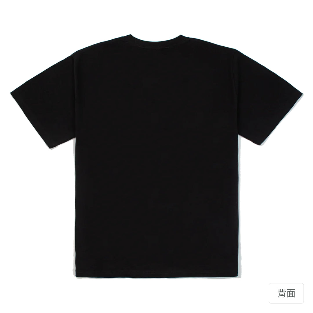 RickyMartini × RickyMartini…｜諧教 001｜抬鐘人（深色衣款）｜280g 重磅落肩T恤 黑色 背面