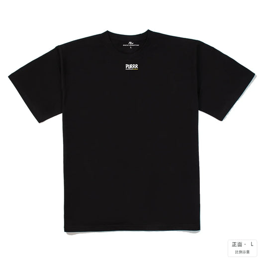 PURR｜240g 重磅落肩棉T 黑色 正面