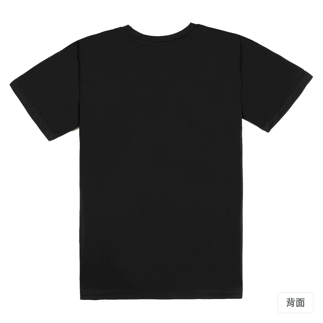 諧教 002｜喵力人（深色衣款）｜涼感排汗機能衫 黑色 背面