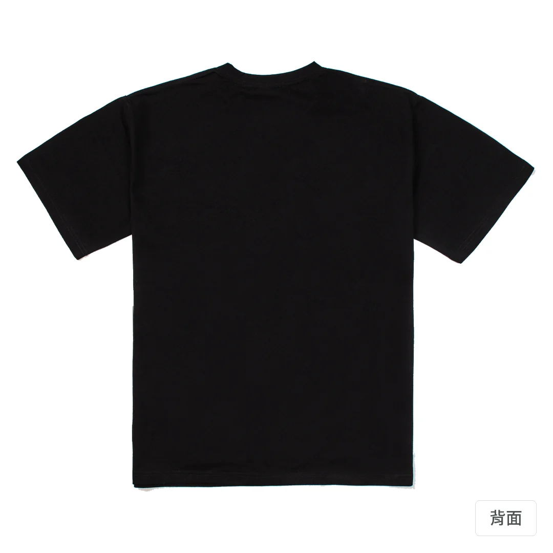 諧教 012｜糕熊人（深色衣款）｜240g 重磅落肩棉T 黑色 背面