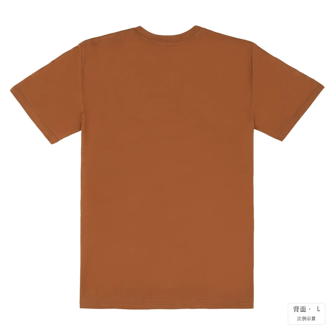 戀愛串燒01｜180g 精梳棉圓筒T 焦糖色 背面