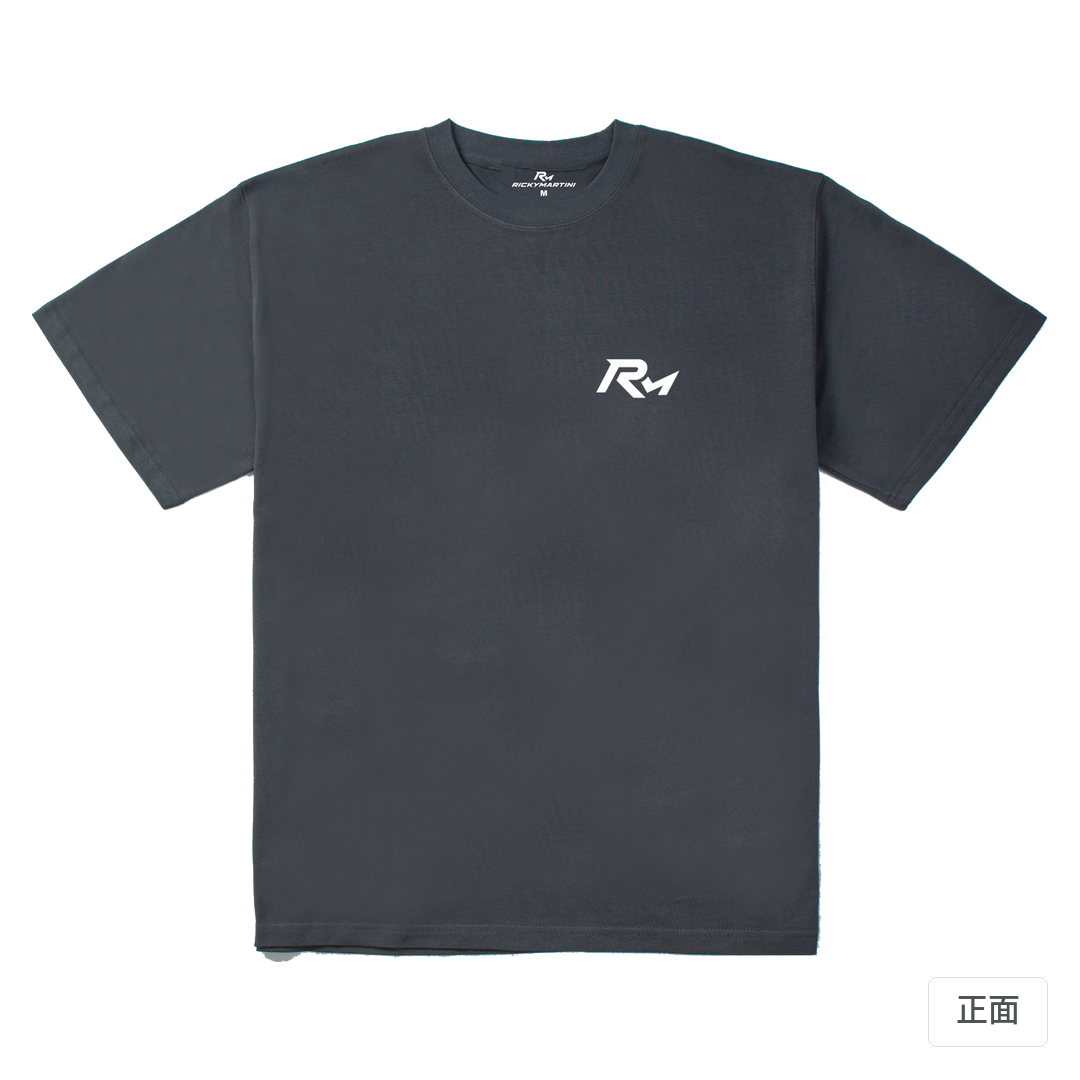 RM｜280g 重磅落肩棉T 炭灰 正面