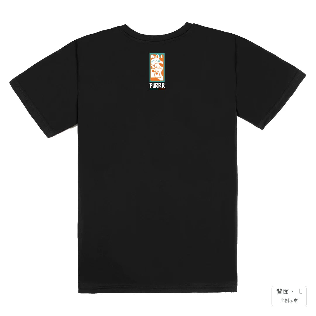 PURR｜涼感排汗機能衫 黑色 背面