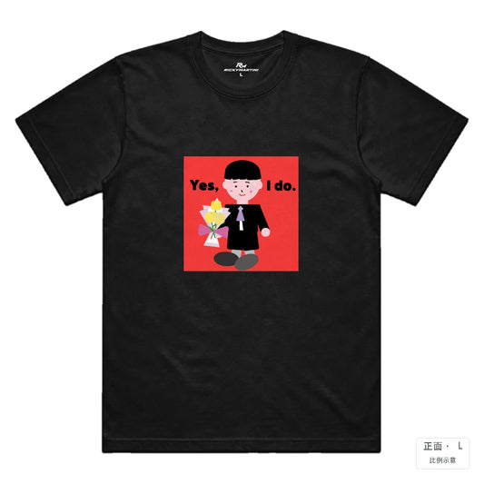 Yes,I do｜涼感排汗機能衫 黑色 正面
