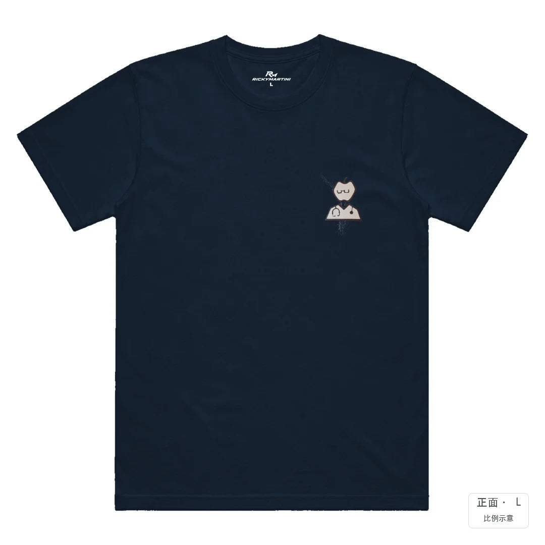 每日一蘋果｜涼感排汗機能衫 藏青色 正面