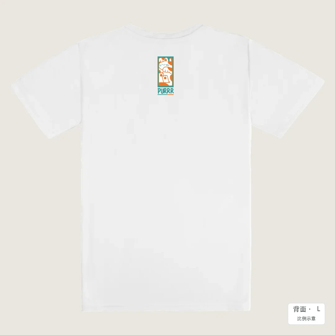 PURR｜涼感排汗機能衫 白色 背面