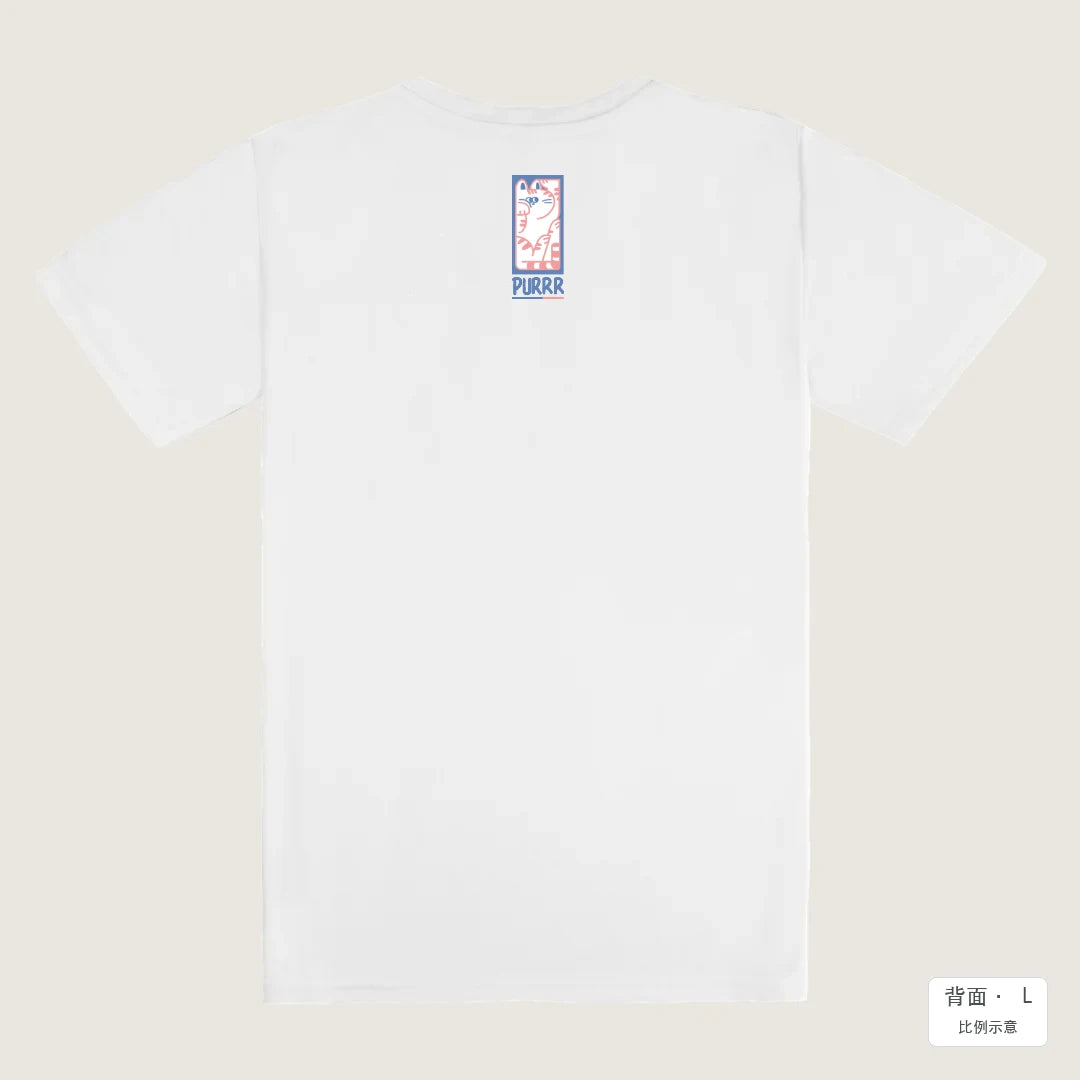 PURR｜涼感排汗機能衫 白色 背面