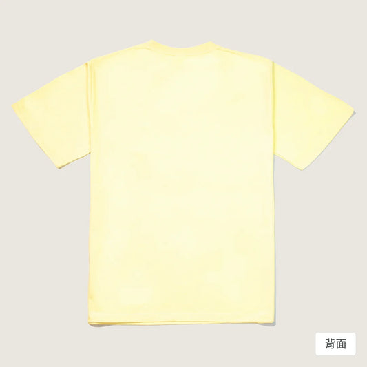 諧教 011｜家一人（淺色衣款）｜240g 重磅落肩棉T 奶油色 背面