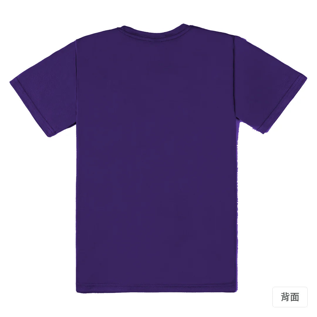 諧教 005｜長花人（深色衣款）｜涼感排汗機能衫 深紫色 背面