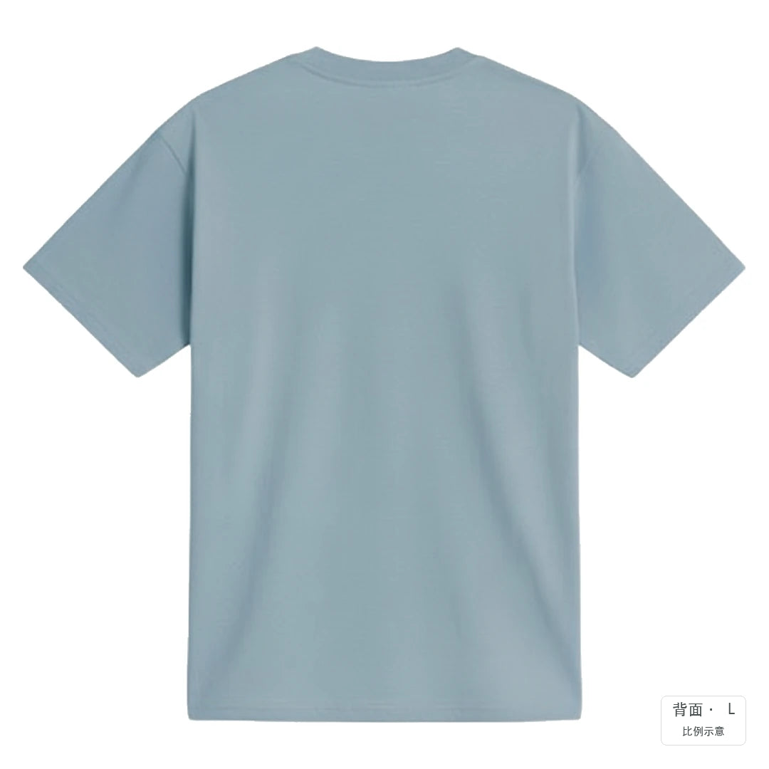 諧音小人日常｜梨我遠點｜MIT 200g 精梳棉T恤 清水藍 背面