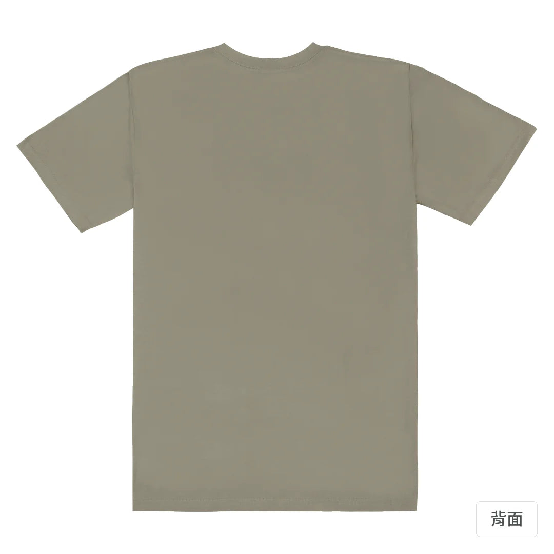 諧教 004｜逃猿人（深色衣款）｜180g 精梳棉圓筒T 大象灰 背面