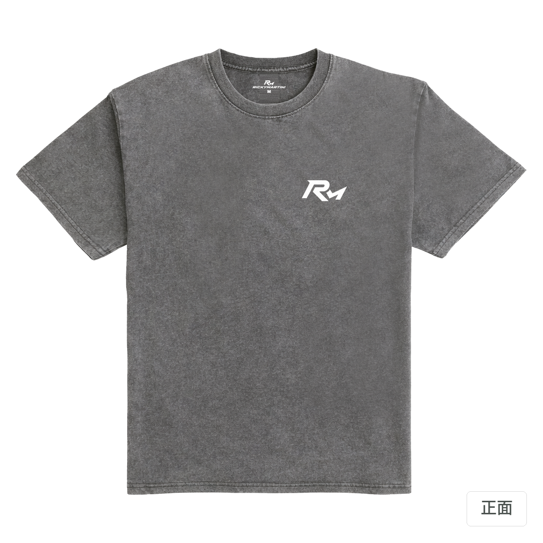 RM｜235g 水洗落肩棉T 石墨灰 正面