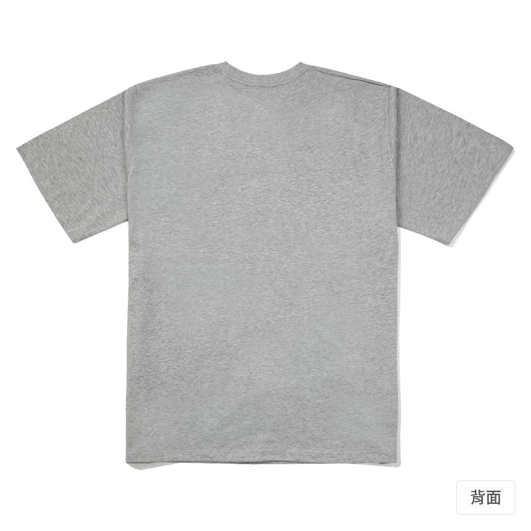 諧教 003｜雞籠人（淺色衣款）｜280g 重磅落肩棉T 麻灰 背面