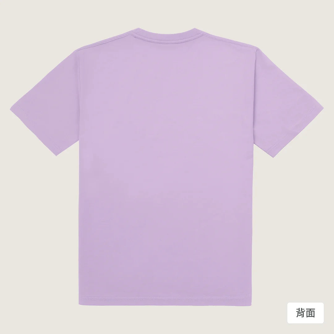 諧教 004｜逃猿人（淺色衣款）｜180g 精梳棉圓筒T 薰衣草 背面