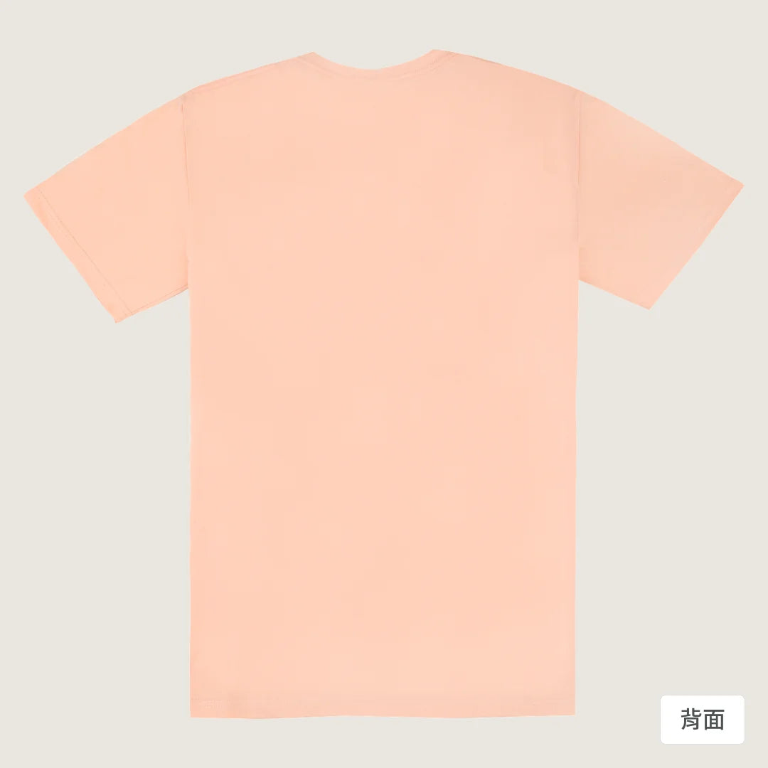 諧教 017｜驚悶人（淺色衣款）｜180g 精梳棉圓筒T 淺粉 背面