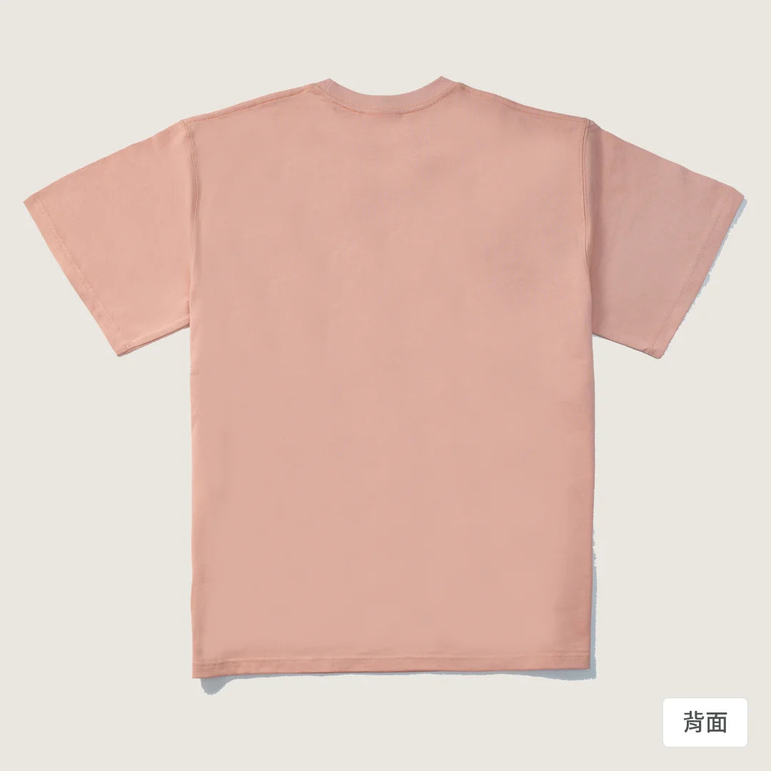 諧教 013｜瓶凍人（淺色衣款）｜280g 重磅落肩棉T 藕粉 背面