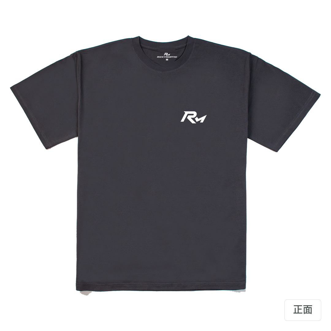 RM｜240g 重磅落肩棉T 暗夜灰 正面