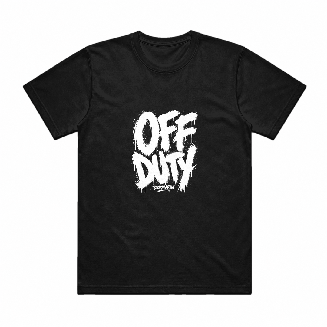 自有設計 No.002 — OFF DUTY 街頭塗鴉 黑色 T 恤
