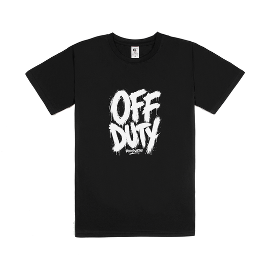 自有設計 No.002 — OFF DUTY 街頭塗鴉 黑色 T 恤
