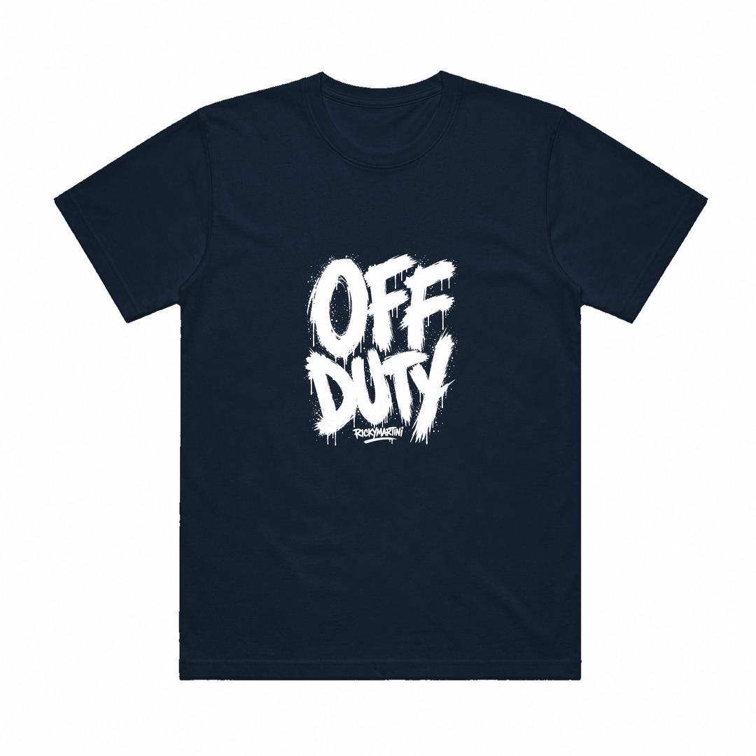 自有設計 No.002 — OFF DUTY 街頭塗鴉 藏青色 T 恤