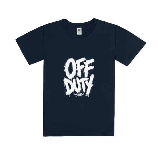 自有設計 No.002 — OFF DUTY 街頭塗鴉 藏青色 T 恤