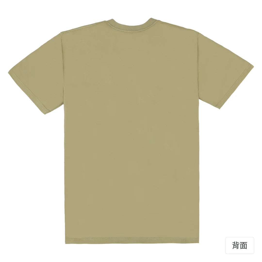 諧教 004｜逃猿人（淺色衣款）｜180g 精梳棉圓筒T 苔蘚綠 背面