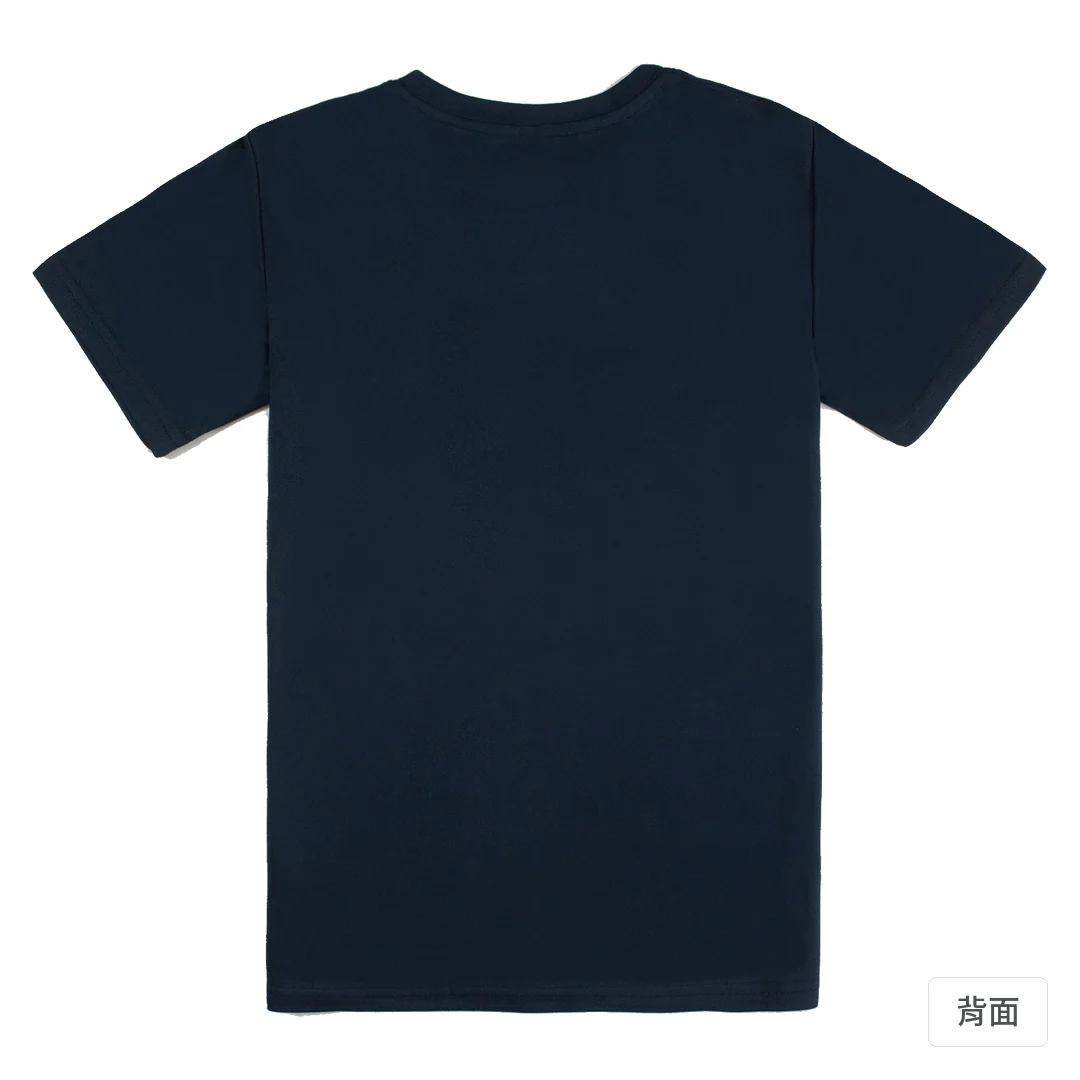 諧教 002｜喵力人（深色衣款）｜涼感排汗機能衫 藏青色 背面