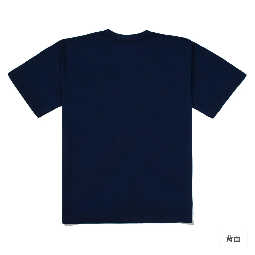 諧教 004｜逃猿人（深色衣款）｜240g 重磅落肩棉T 藏青 背面