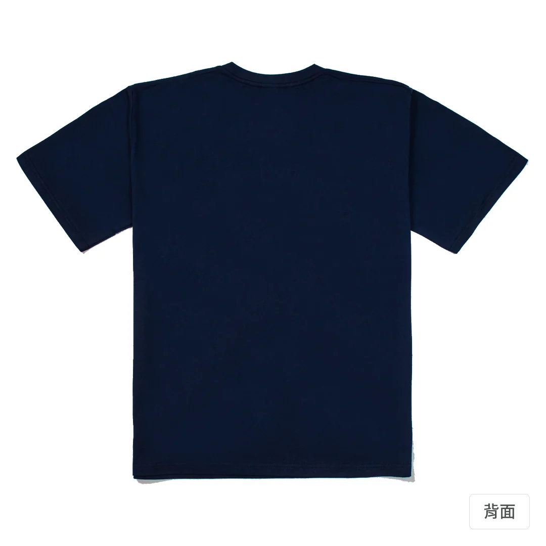 諧教 012｜糕熊人（深色衣款）｜240g 重磅落肩棉T 藏青 背面