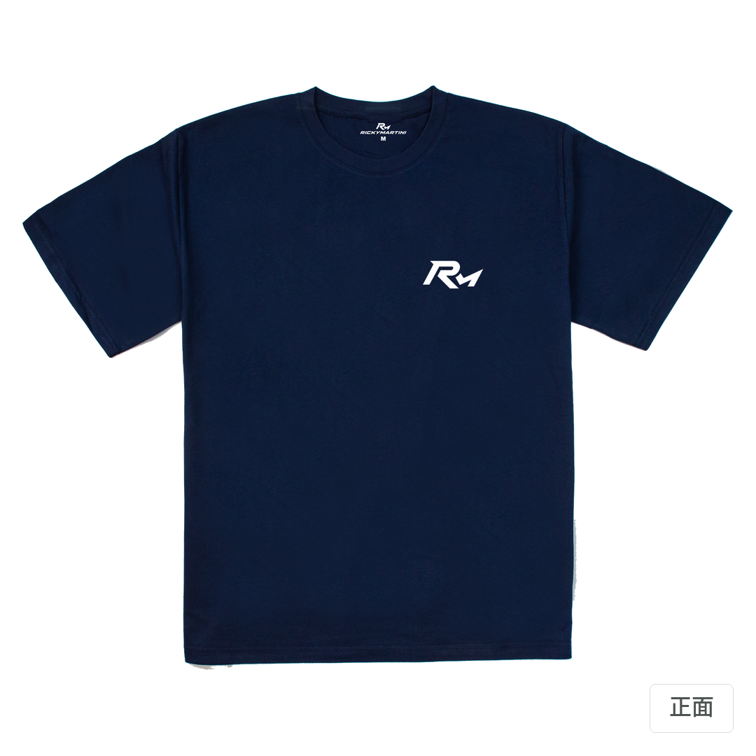 RM｜240g 重磅落肩棉T 藏青 正面