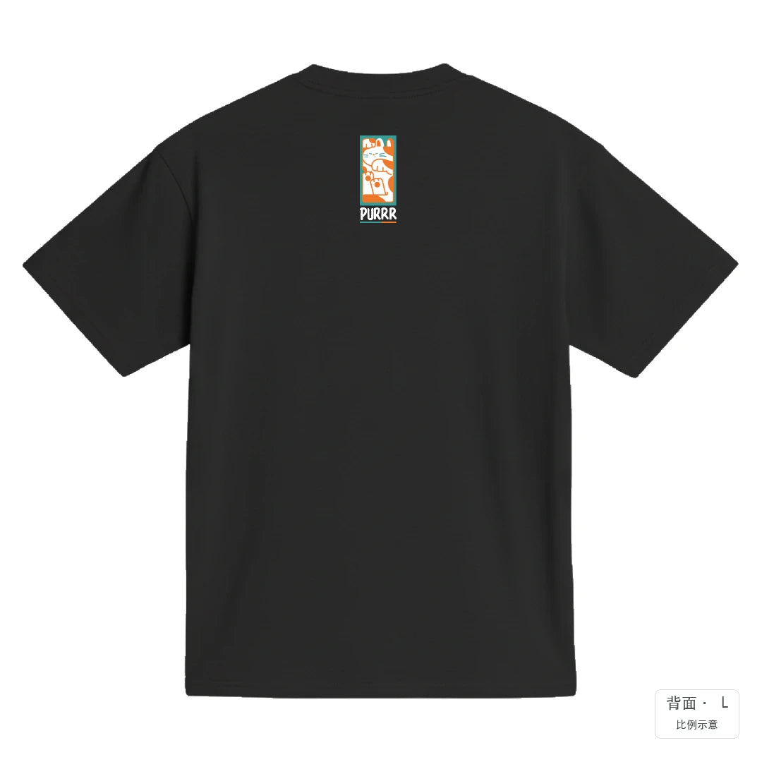 PURR｜黑熊黑MIT 200g 精梳棉T 黑熊黑 背面