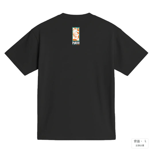 PURR｜黑熊黑MIT 200g 精梳棉T 黑熊黑 背面