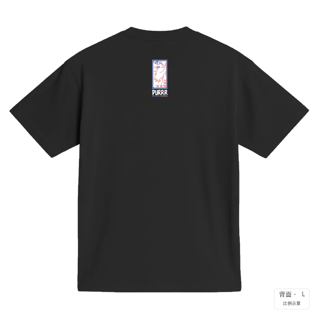 PURR｜黑熊黑MIT 200g 精梳棉T 黑熊黑 背面