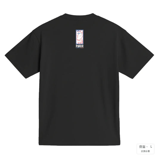 PURR｜黑熊黑MIT 200g 精梳棉T 黑熊黑 背面