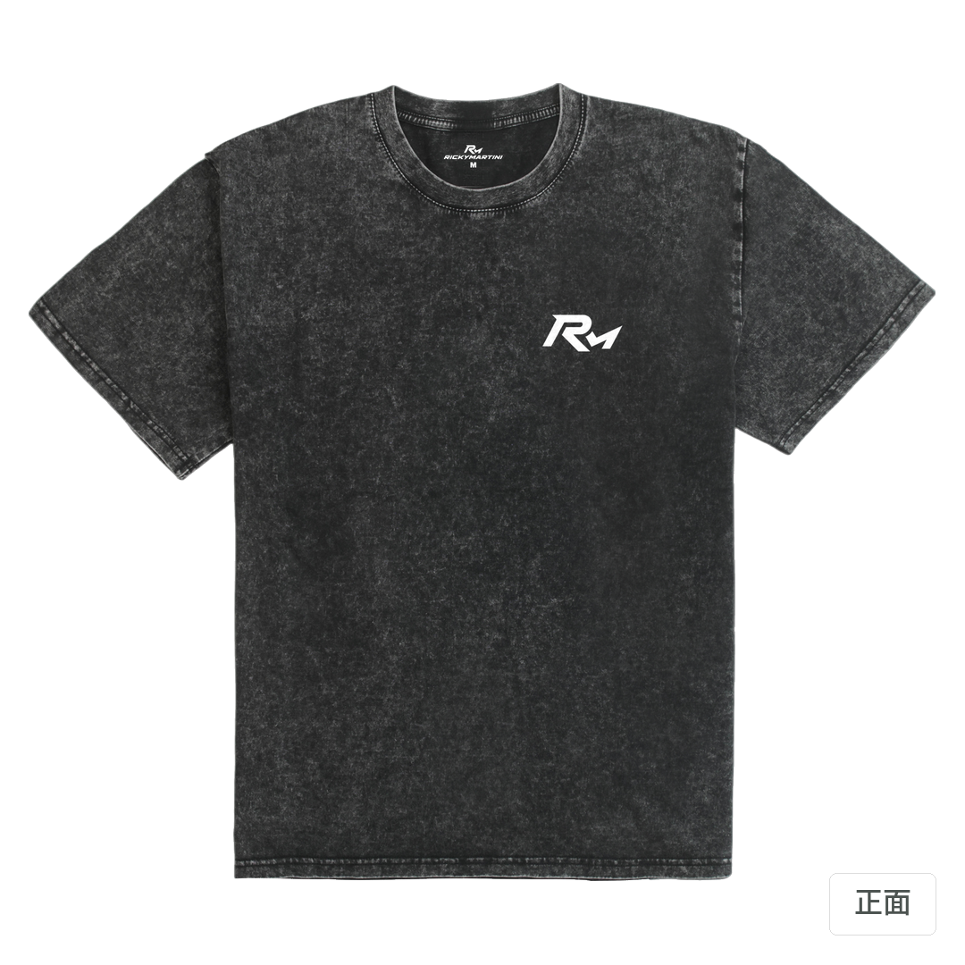 RM｜235g 水洗落肩棉T 礦石黑 正面