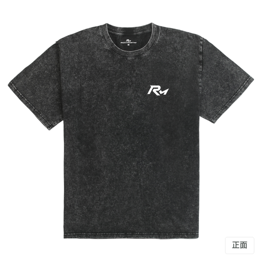 RM｜235g 水洗落肩棉T 礦石黑 正面