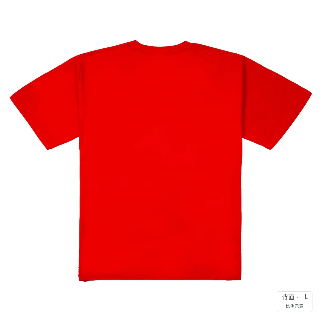 戀愛串燒03｜240g 重磅落肩棉T 紅色 背面