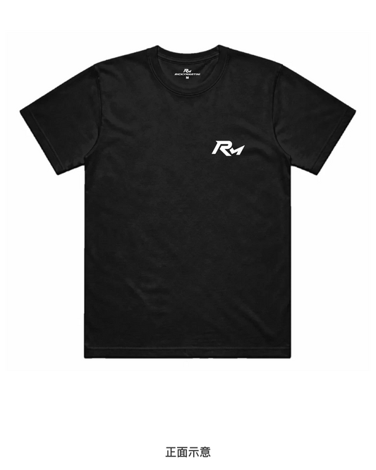 RickyMartini × RickyMartini 設計｜RM｜機能排汗T恤 黑色 正面｜正面示意｜20260907 主圖