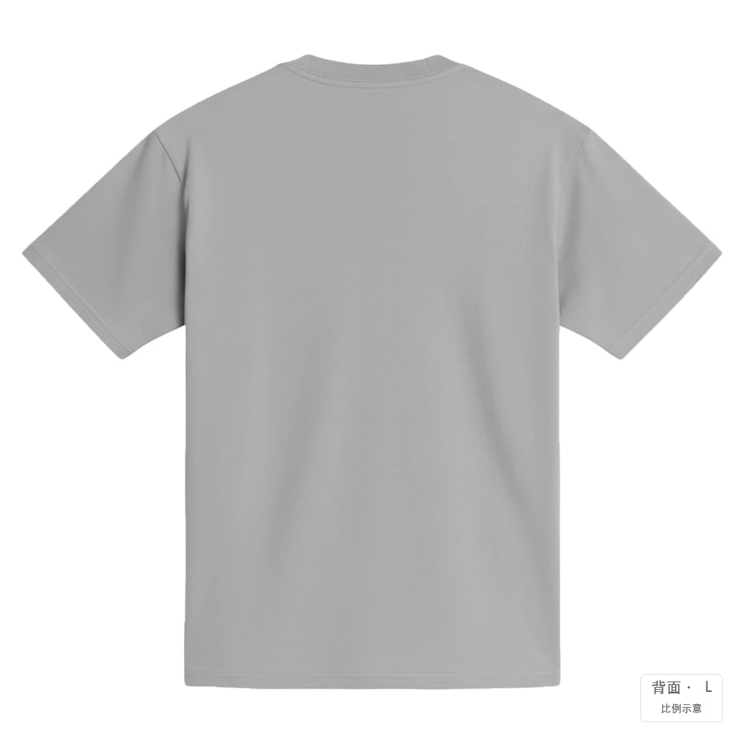 躺平蘿蔔鳥｜MIT 200g 精梳棉T 石門灰 背面