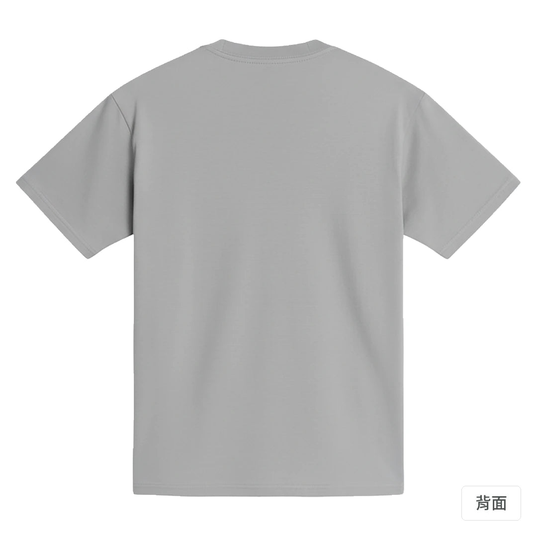 諧教 015｜膨虎人（淺色衣款）｜MIT 200g 精梳棉T 石門灰 背面