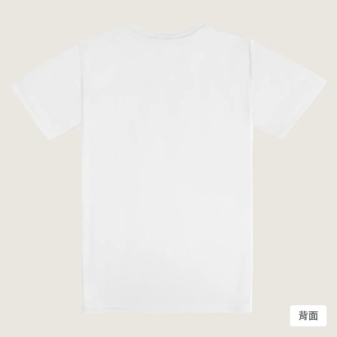 諧教 003｜雞籠人（淺色衣款）｜涼感排汗機能衫 白色 背面
